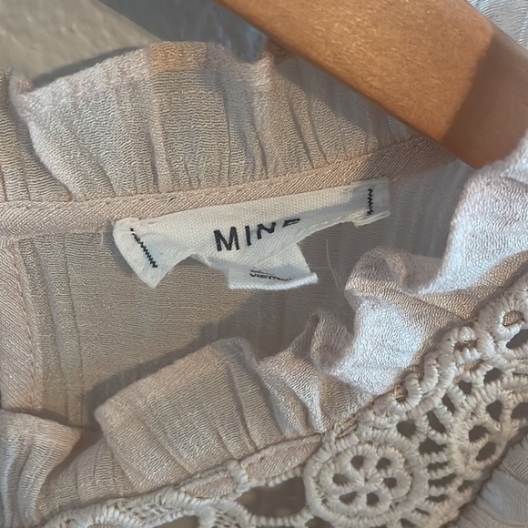 Lace Ruffle Dress Festival Country Concert Cream Mini Size‎ L M Boho Vacation - Picture 5 of 10